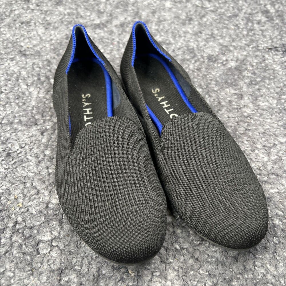 Rothy’s The Loafer Round Toe Flats Work Knit Navy Blue Women’s Size 8.5 US
